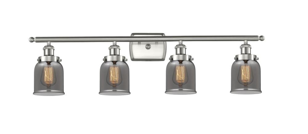Bell - 4 Light - 36 inch - Brushed Satin Nickel - Bath Vanity Light