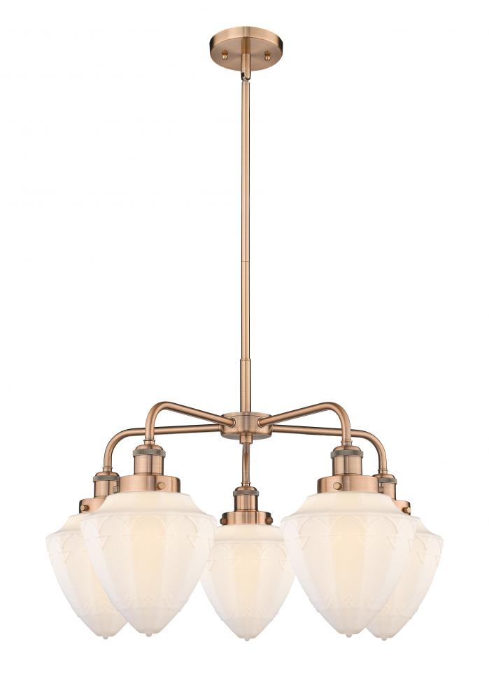 Bullet - 5 Light - 24 inch - Antique Copper - Chandelier