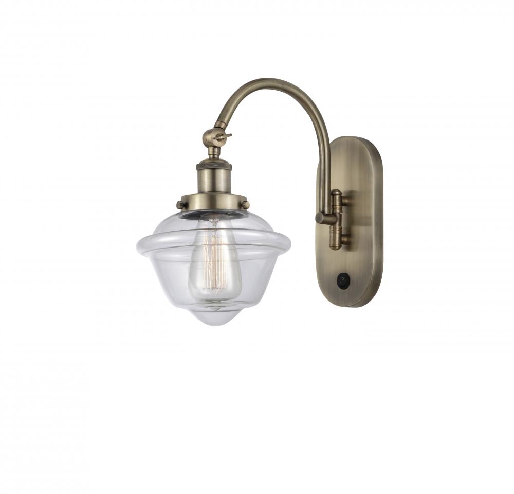 Oxford - 1 Light - 8 inch - Antique Brass - Adjustable Swing Arm