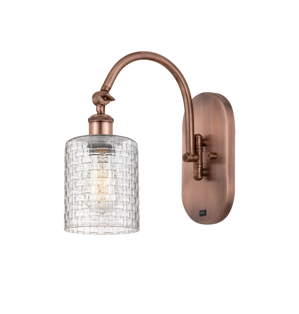 Cobbleskill - 1 Light - 5 inch - Antique Copper - Adjustable - Sconce