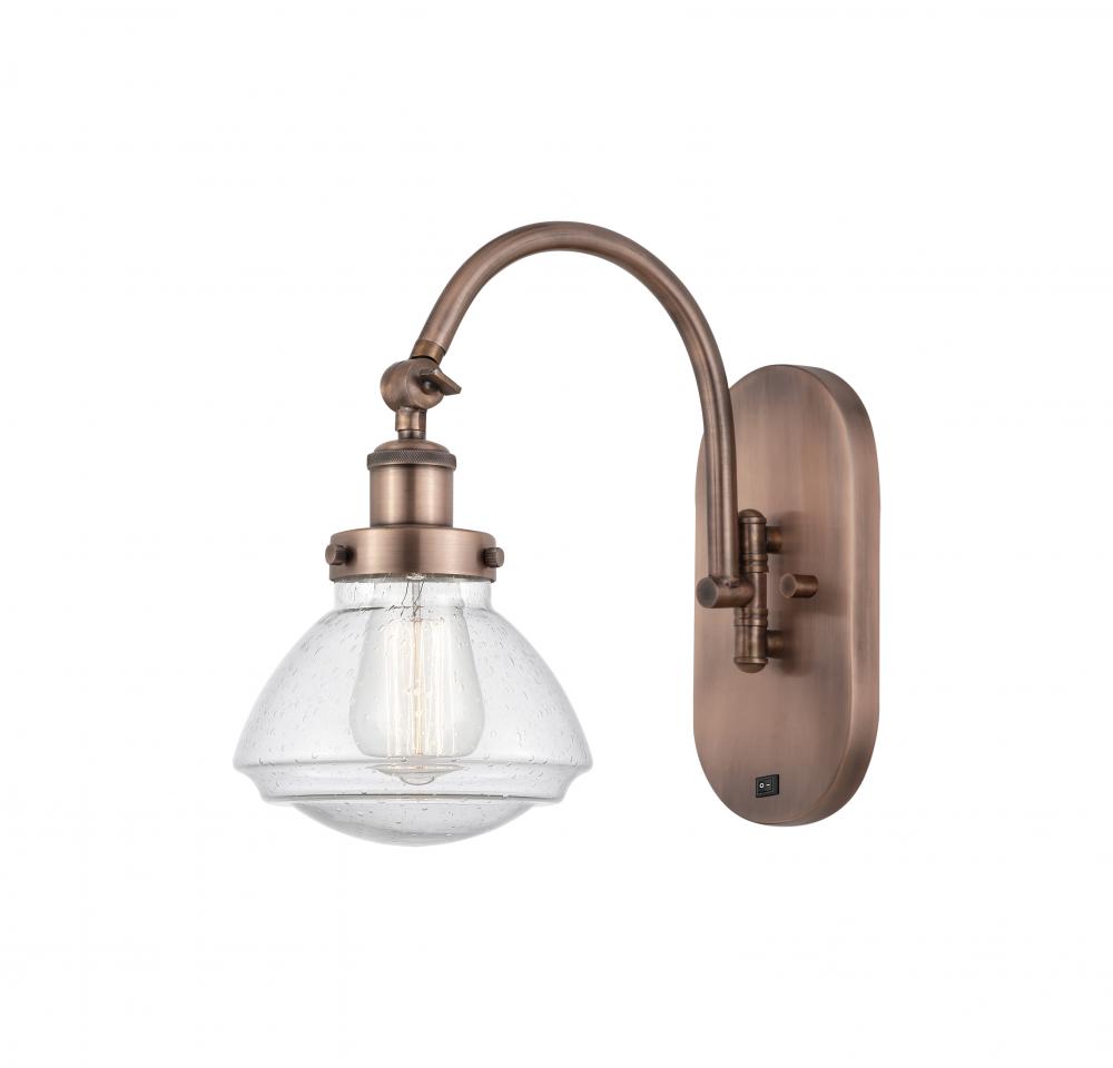 Olean - 1 Light - 7 inch - Antique Copper - Adjustable Swing Arm