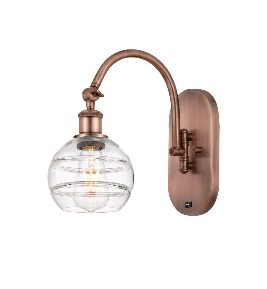 Rochester - 1 Light - 6 inch - Antique Copper - Adjustable - Sconce
