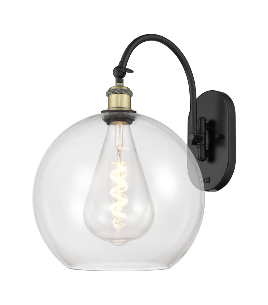 Athens - 1 Light - 12 inch - Black Antique Brass - Adjustable - Sconce