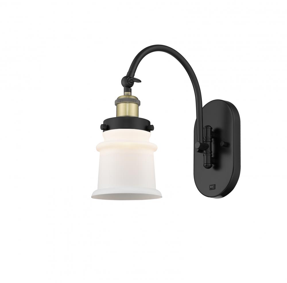 Canton - 1 Light - 7 inch - Black Antique Brass - Adjustable Swing Arm