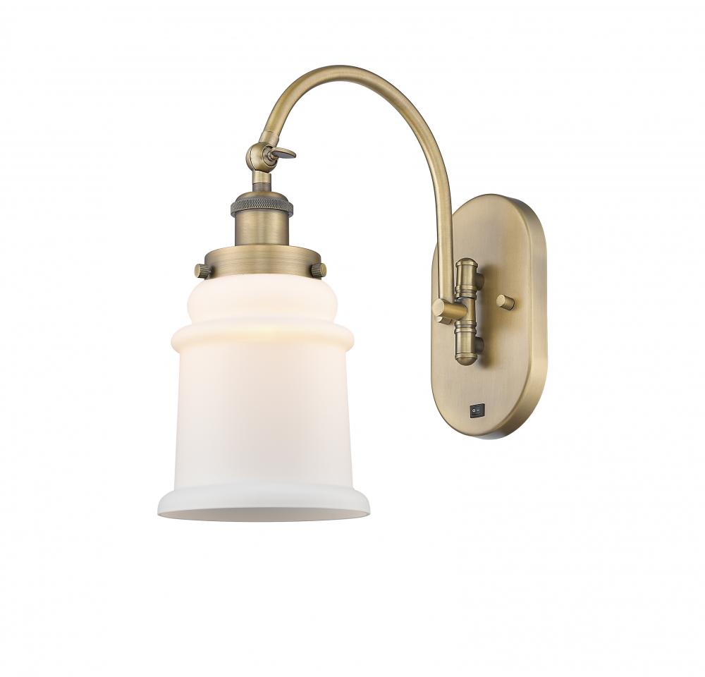 Canton - 1 Light - 7 inch - Brushed Brass - Adjustable Swing Arm
