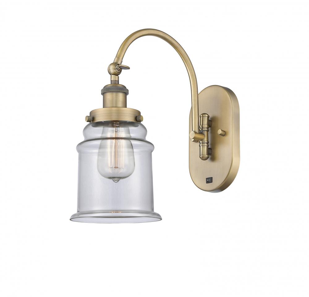 Canton - 1 Light - 7 inch - Brushed Brass - Adjustable Swing Arm