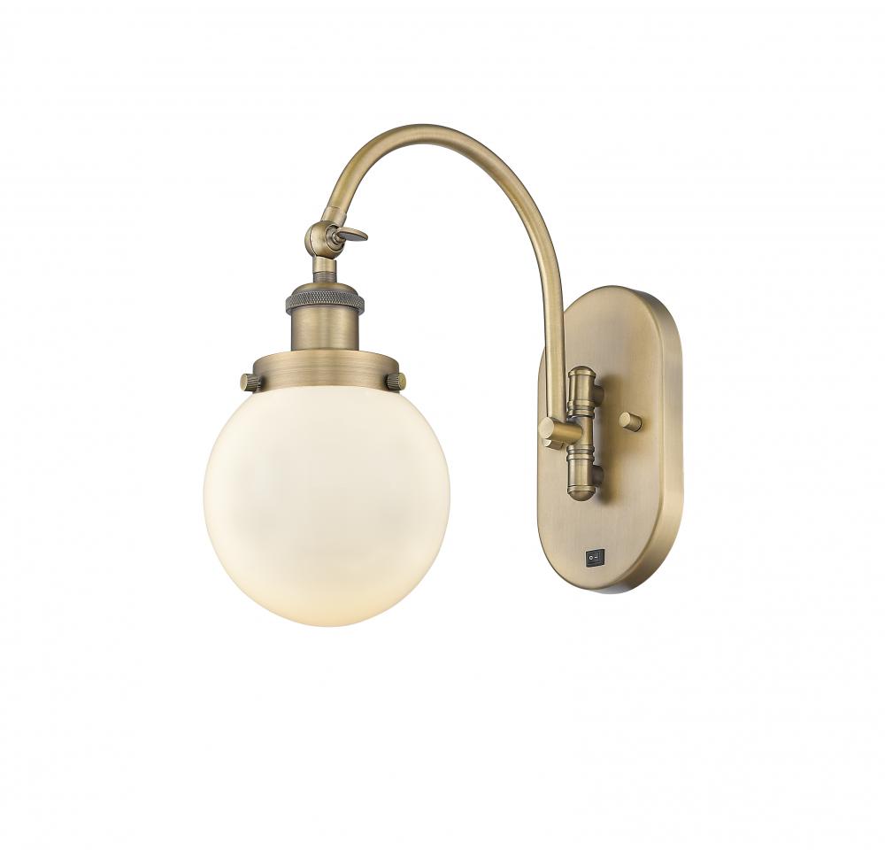 Beacon - 1 Light - 6 inch - Brushed Brass - Adjustable Swing Arm