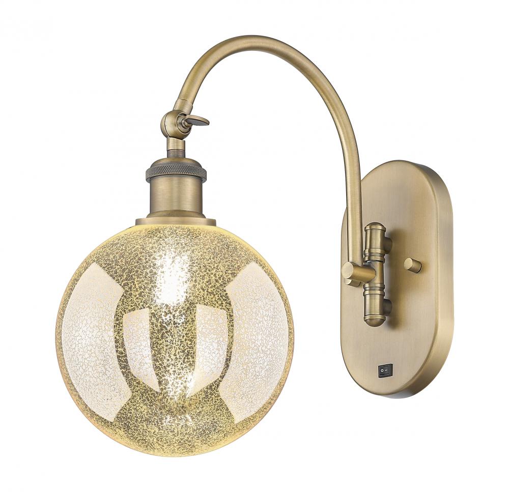 Beacon - 1 Light - 8 inch - Brushed Brass - Adjustable Swing Arm