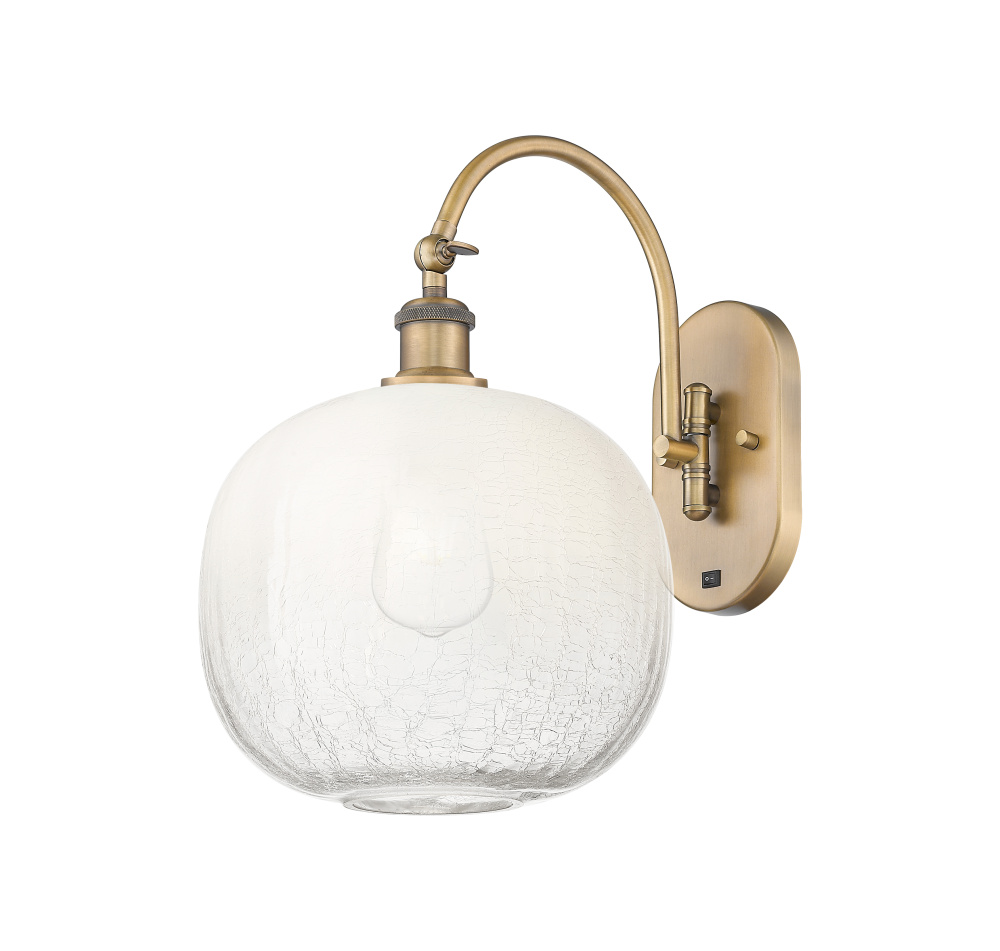 Brookhaven Sphere - 1 Light - 11 inch - Brushed Brass - Sconce