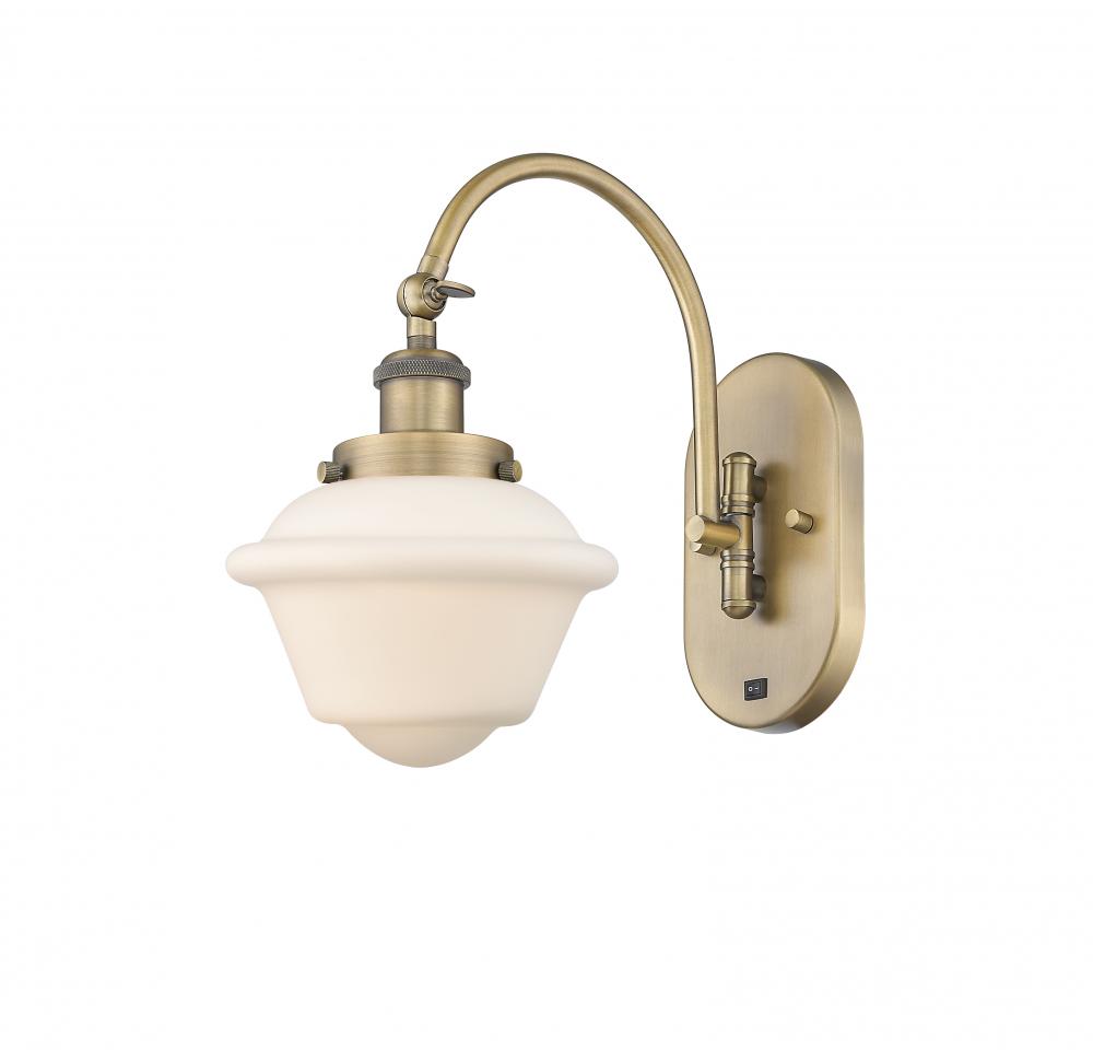 Oxford - 1 Light - 8 inch - Brushed Brass - Adjustable Swing Arm