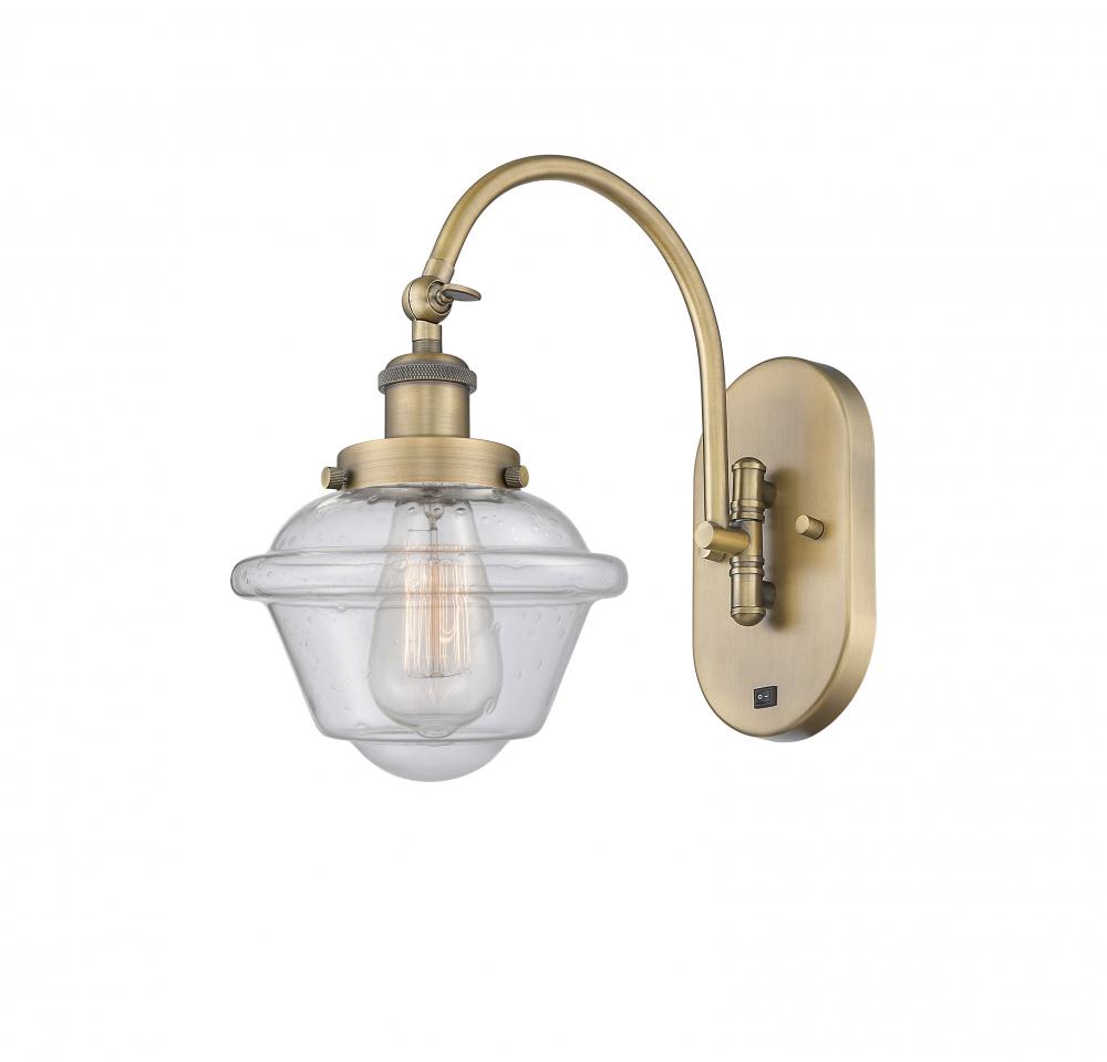 Oxford - 1 Light - 8 inch - Brushed Brass - Adjustable Swing Arm