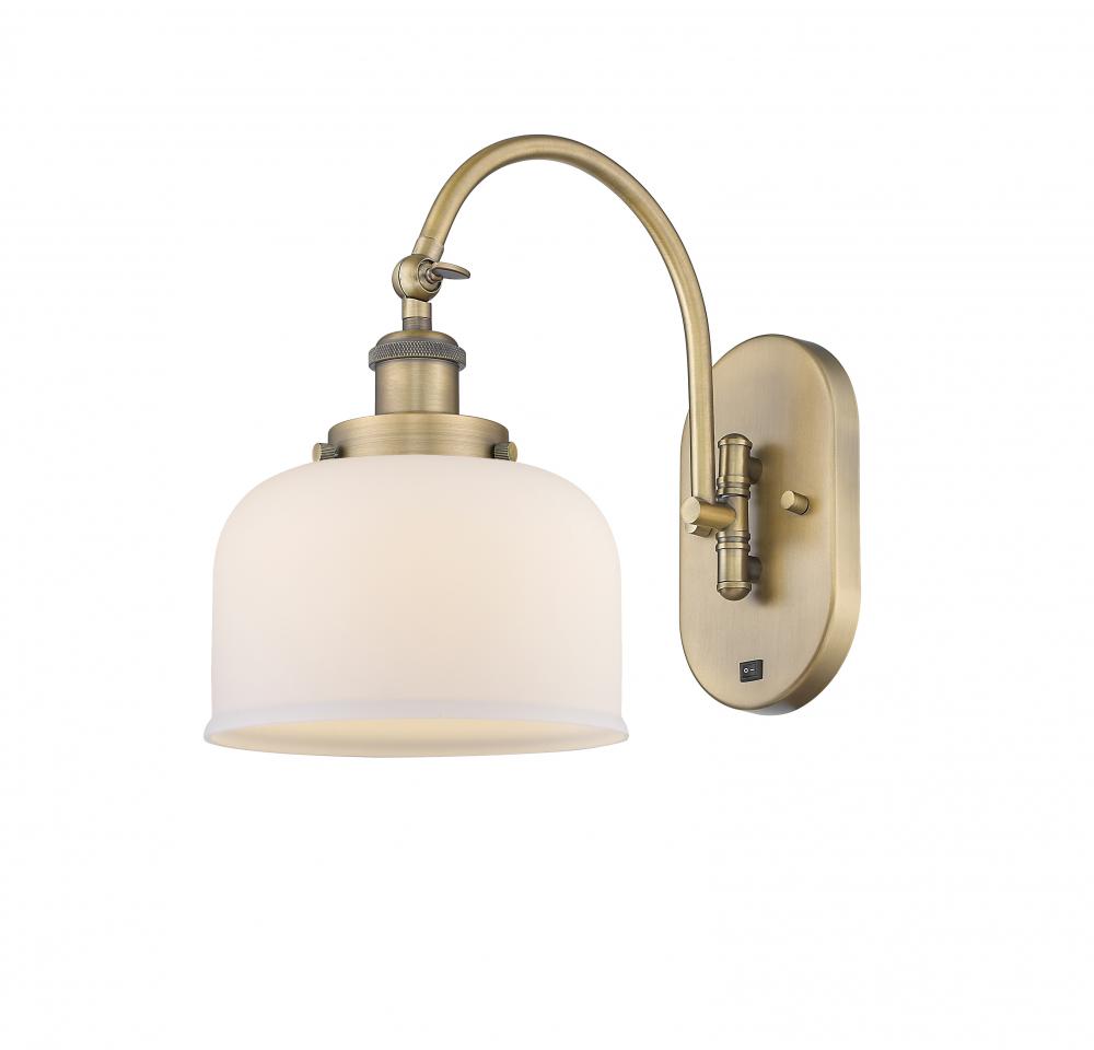 Bell - 1 Light - 8 inch - Brushed Brass - Adjustable Swing Arm