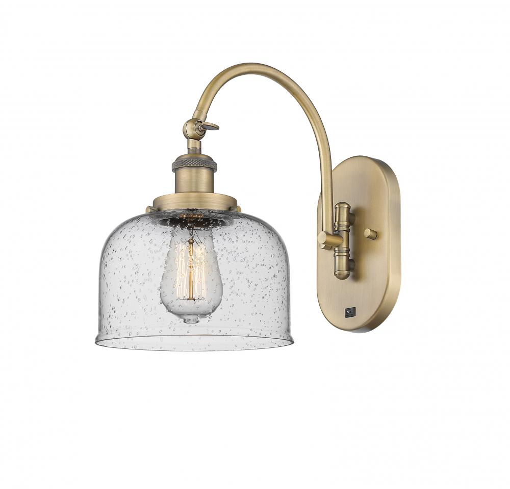 Bell - 1 Light - 8 inch - Brushed Brass - Adjustable Swing Arm