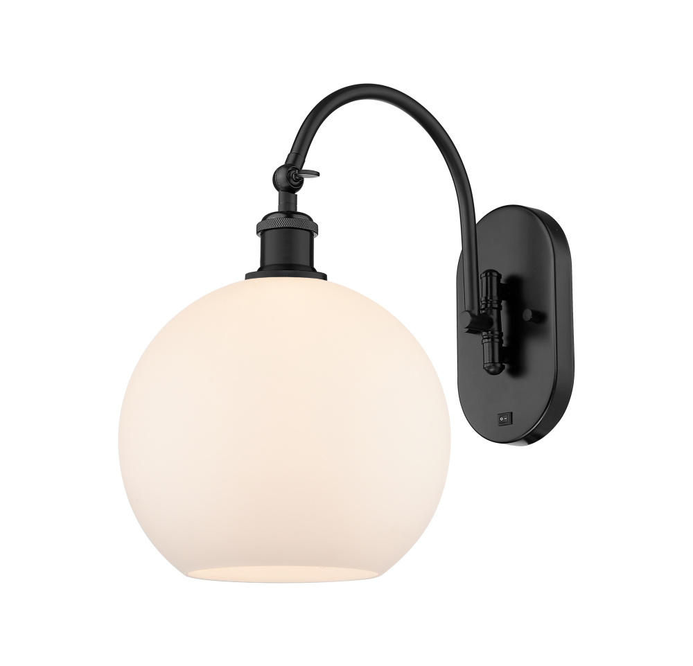 Athens - 1 Light - 10 inch - Matte Black - Adjustable - Sconce