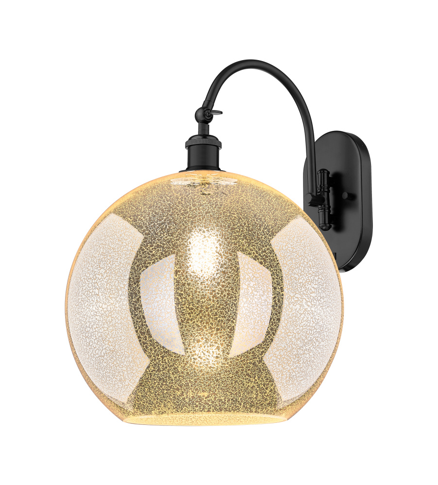 Athens - 1 Light - 12 inch - Matte Black - Adjustable - Sconce