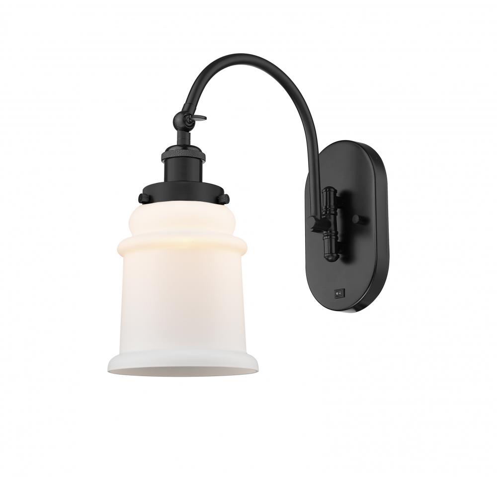 Canton - 1 Light - 7 inch - Matte Black - Adjustable Swing Arm