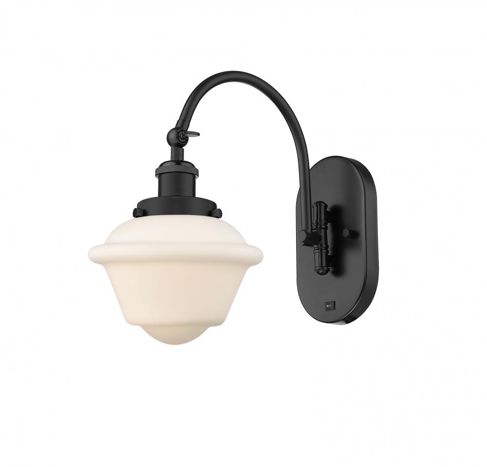 Oxford - 1 Light - 8 inch - Matte Black - Adjustable Swing Arm