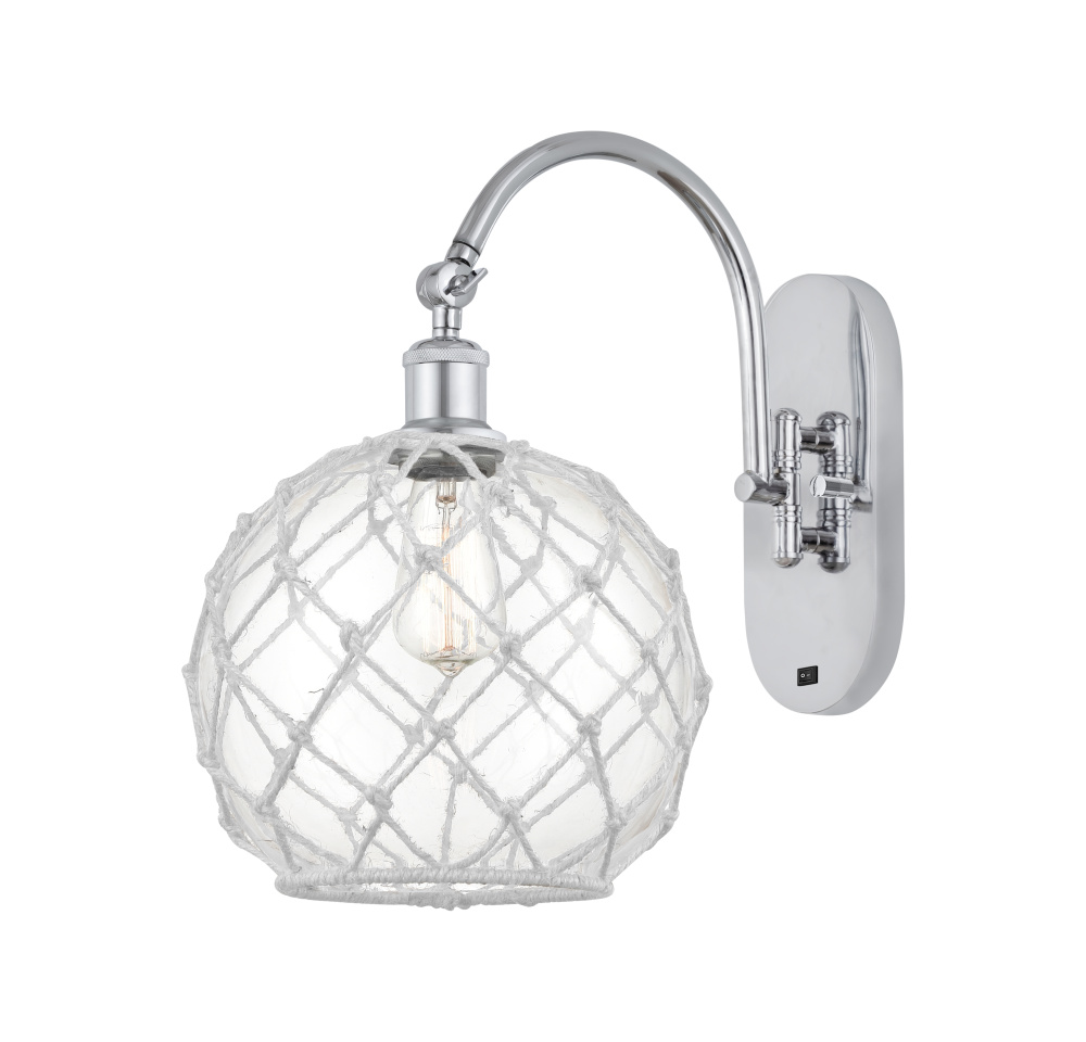 Farmhouse Rope - 1 Light - 10 inch - Polished Chrome - Adjustable - Sconce