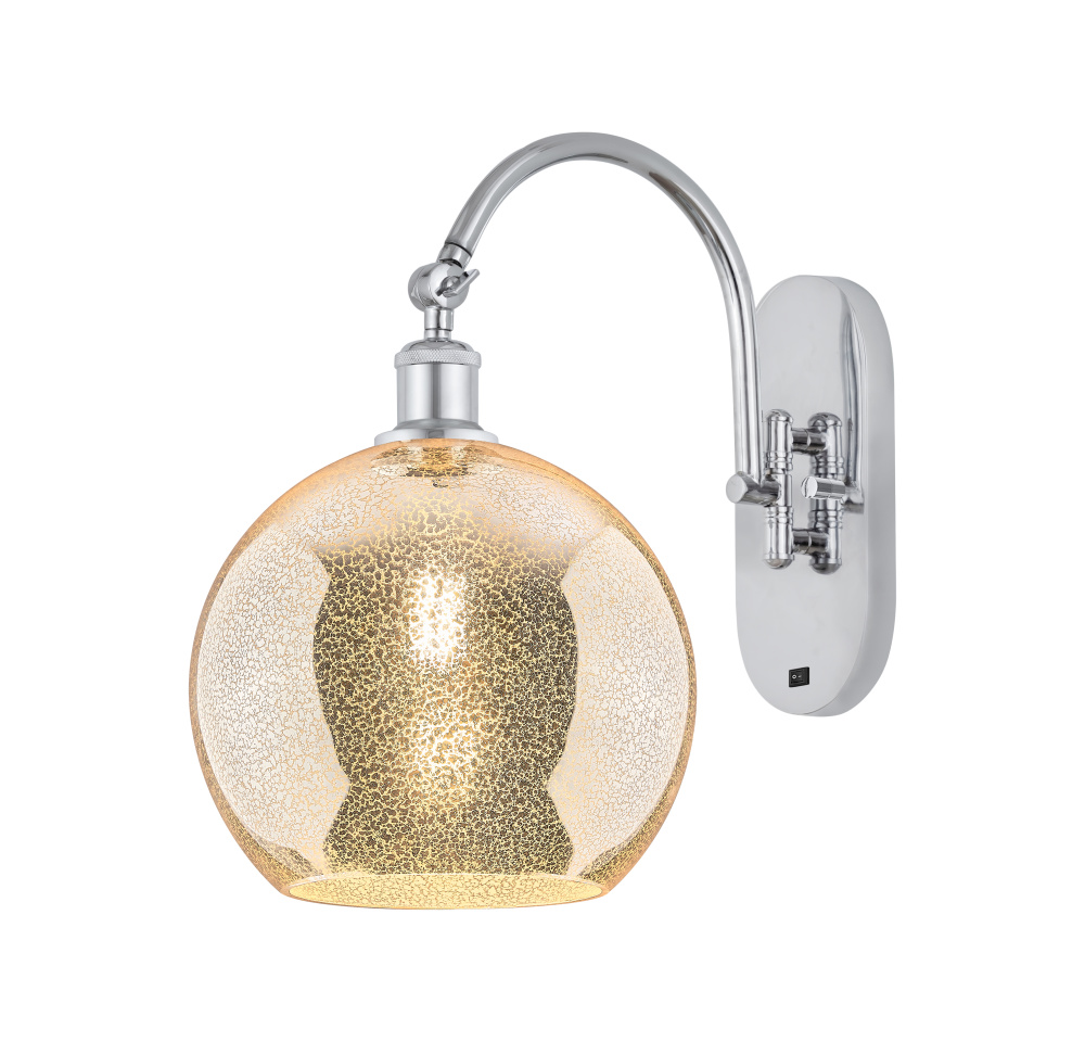 Athens - 1 Light - 10 inch - Polished Chrome - Adjustable - Sconce