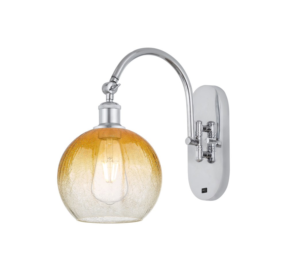 Brookhaven Globe - 1 Light - 8 inch - Polished Chrome - Sconce