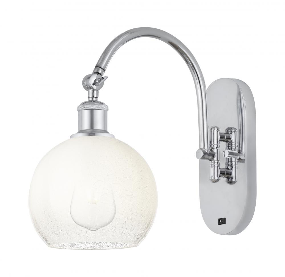 Brookhaven Globe - 1 Light - 8 inch - Polished Chrome - Sconce