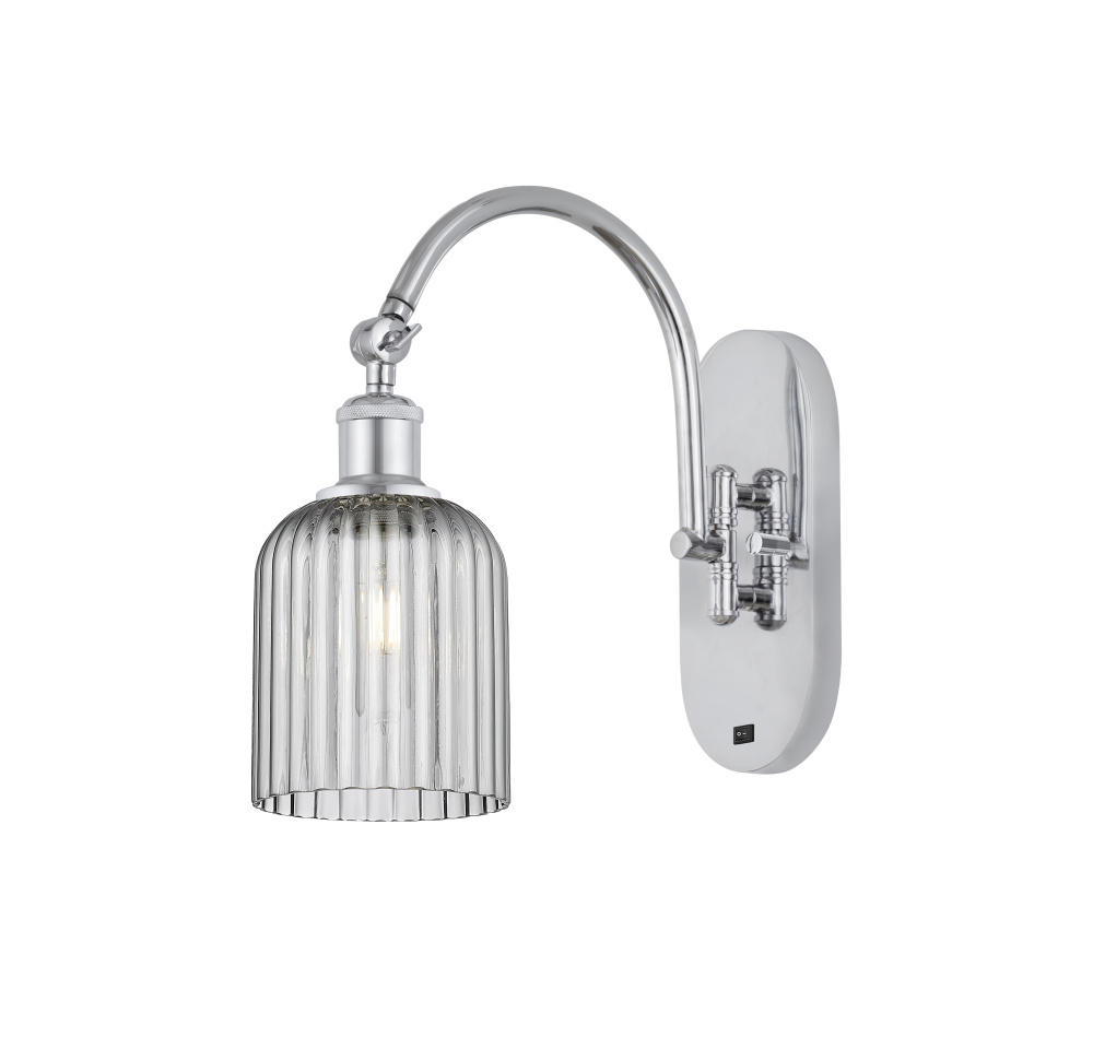 Bridal Veil - 1 Light - 5 inch - Polished Chrome - Sconce