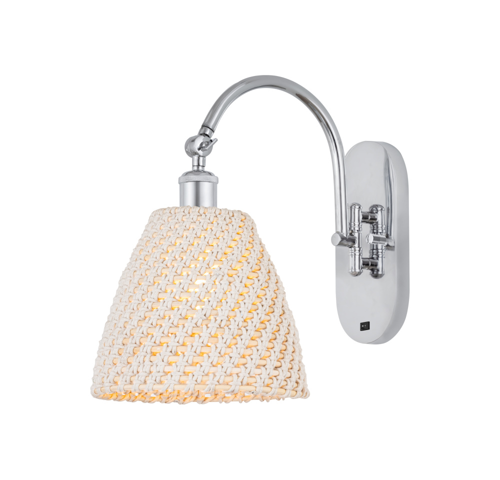 Bristol Natural - 1 Light - 9 inch - Polished Chrome - Sconce