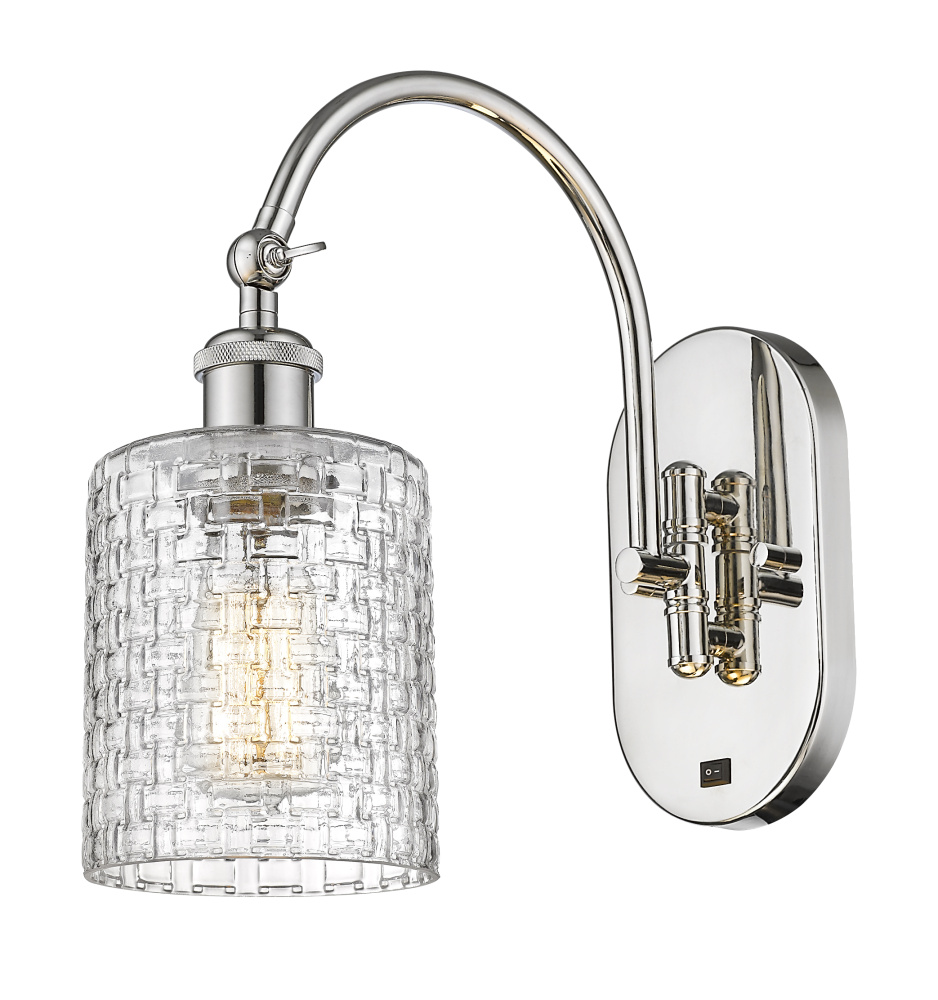 Cobbleskill - 1 Light - 5 inch - Polished Nickel - Adjustable - Sconce