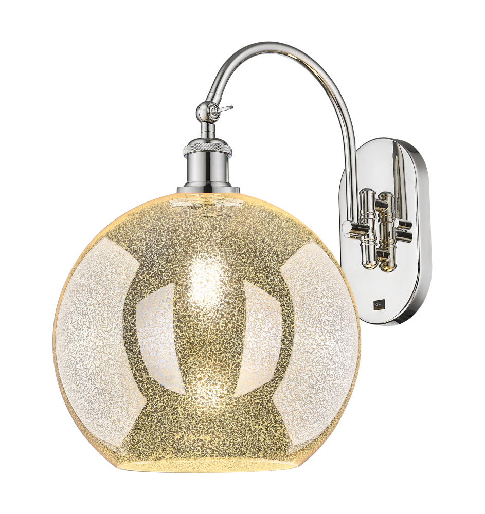 Athens - 1 Light - 12 inch - Polished Nickel - Adjustable - Sconce