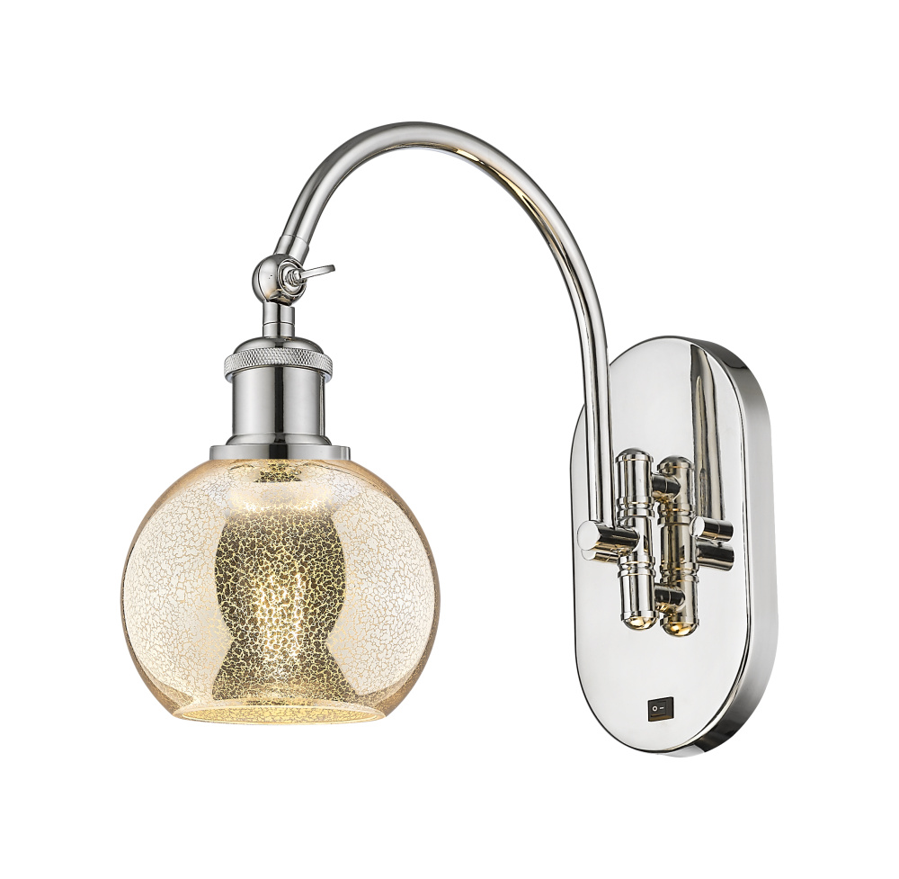 Athens - 1 Light - 6 inch - Polished Nickel - Sconce