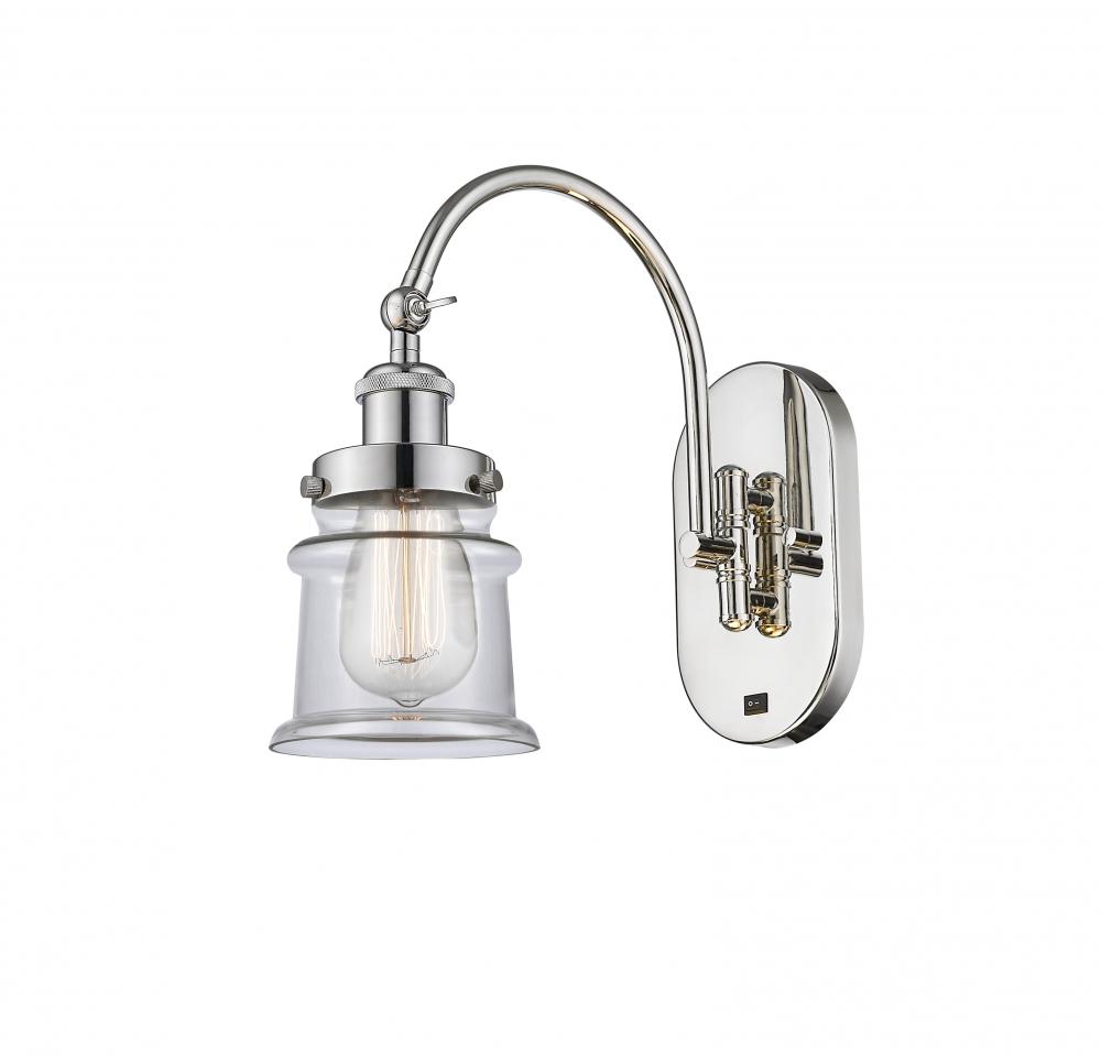 Canton - 1 Light - 7 inch - Polished Nickel - Adjustable Swing Arm