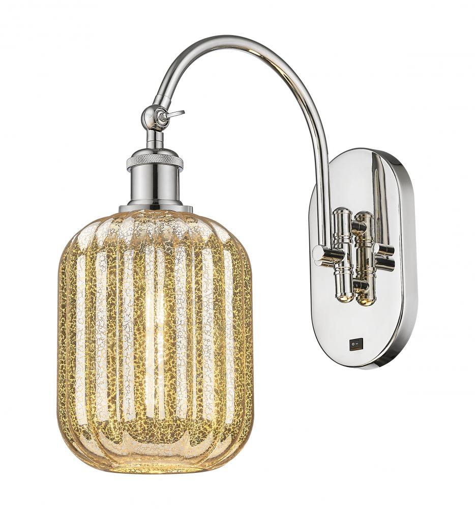 Preston Cylinder - 1 Light - 7 inch - Polished Nickel - Sconce