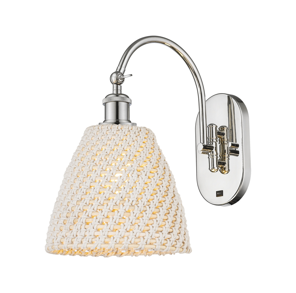 Bristol Natural - 1 Light - 9 inch - Polished Nickel - Sconce