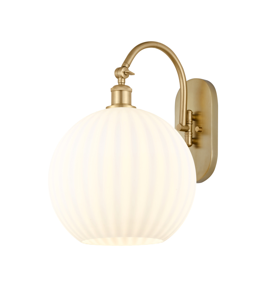 White Venetian - 1 Light - 12 inch - Satin Gold - Sconce