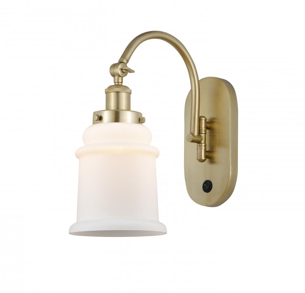 Canton - 1 Light - 7 inch - Satin Gold - Adjustable Swing Arm