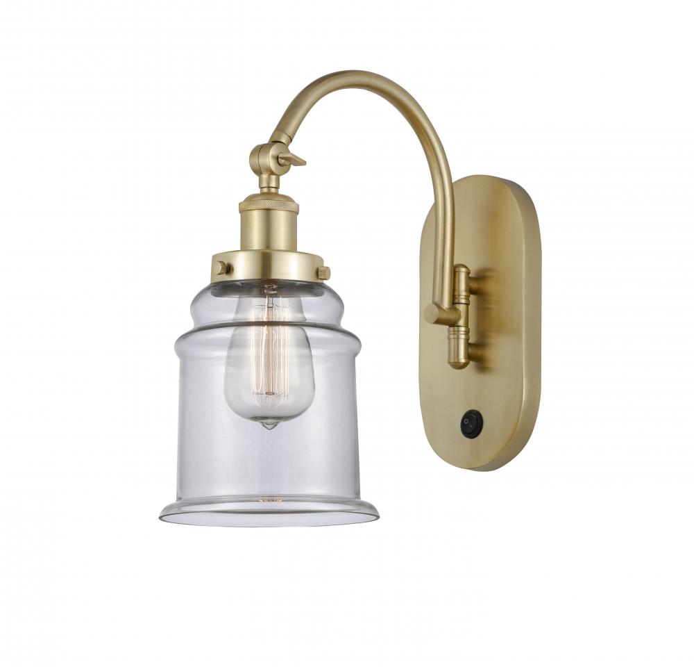 Canton - 1 Light - 7 inch - Satin Gold - Adjustable Swing Arm