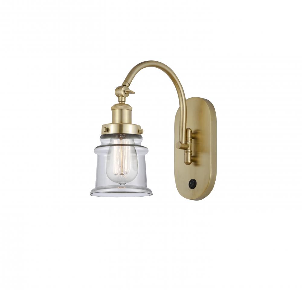 Canton - 1 Light - 7 inch - Satin Gold - Adjustable Swing Arm