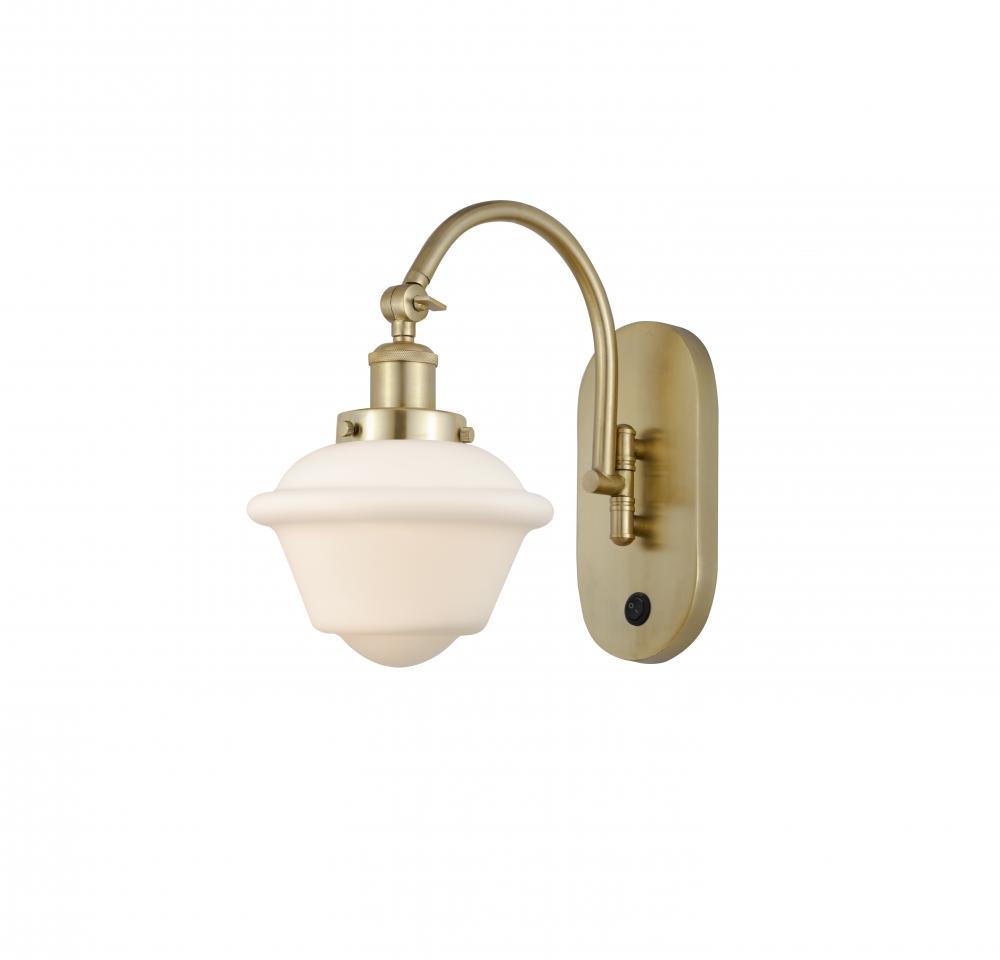 Oxford - 1 Light - 8 inch - Satin Gold - Adjustable Swing Arm