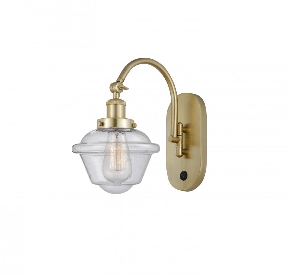 Oxford - 1 Light - 8 inch - Satin Gold - Adjustable Swing Arm