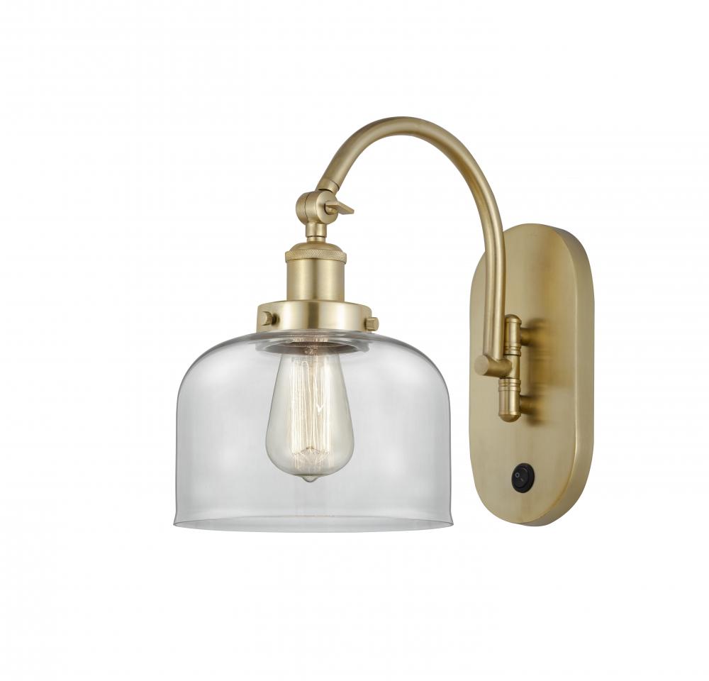 Bell - 1 Light - 8 inch - Satin Gold - Adjustable Swing Arm