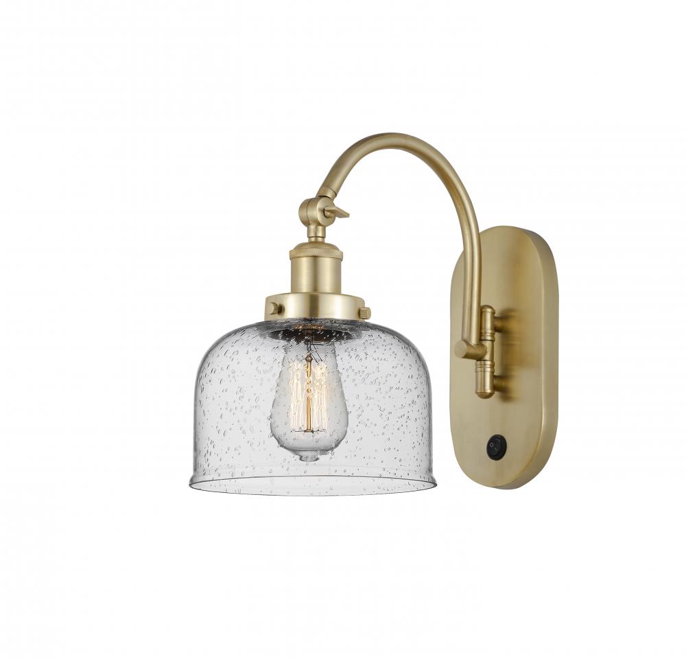 Bell - 1 Light - 8 inch - Satin Gold - Adjustable Swing Arm