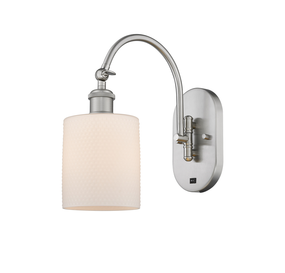 Cobbleskill - 1 Light - 5 inch - Brushed Satin Nickel - Adjustable - Sconce