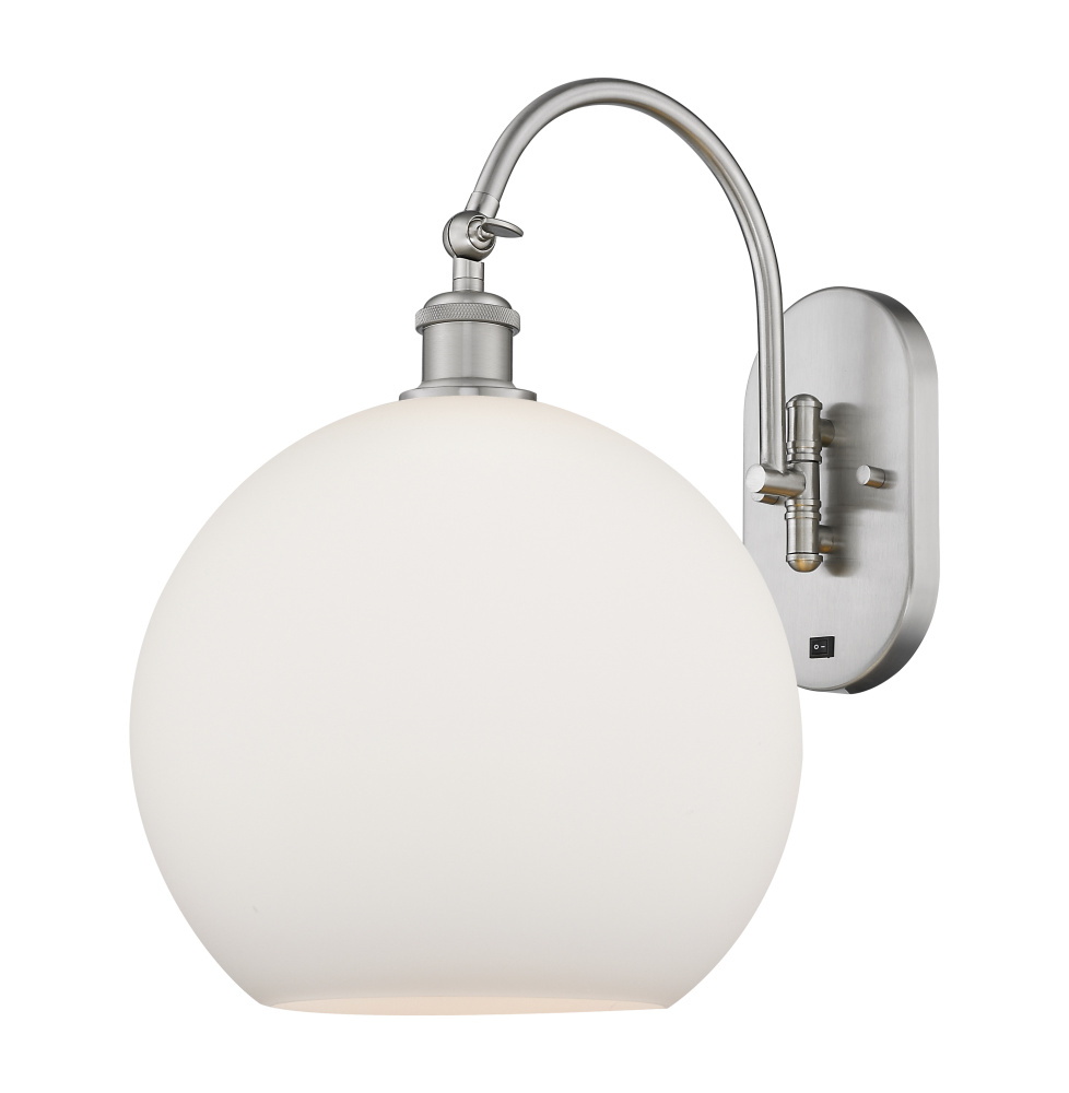 Athens - 1 Light - 12 inch - Brushed Satin Nickel - Adjustable - Sconce