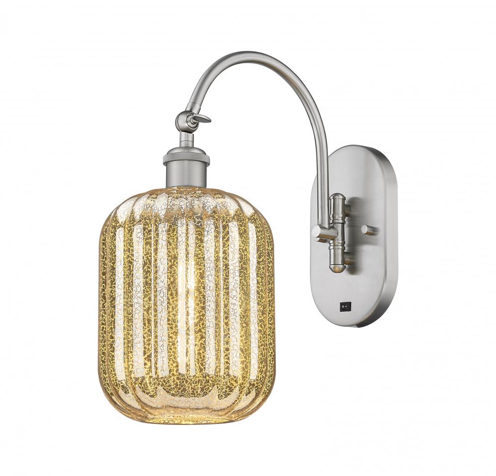 Preston Cylinder - 1 Light - 7 inch - Brushed Satin Nickel - Sconce