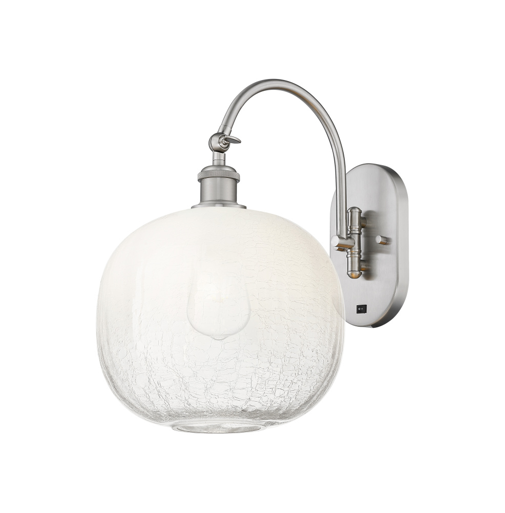 Brookhaven Sphere - 1 Light - 11 inch - Brushed Satin Nickel - Sconce