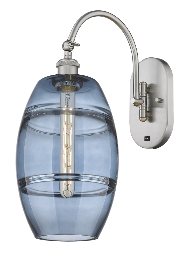 Vaz - 1 Light - 8 inch - Brushed Satin Nickel - Adjustable - Sconce