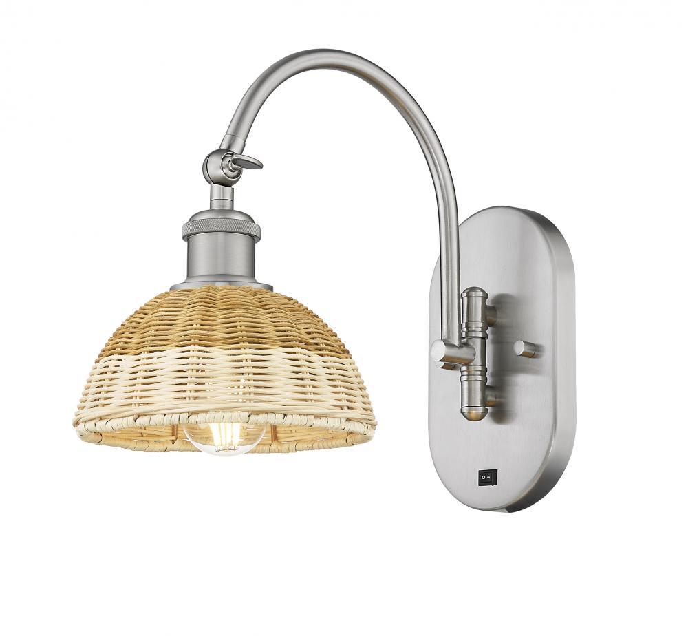 Bristol Natural II - 1 Light - 8 inch - Brushed Satin Nickel - Sconce