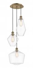 Innovations Lighting 113B-3P-AB-G652-MU - Cindyrella - 3 Light - 17 inch - Antique Brass - Cord hung - Multi Pendant
