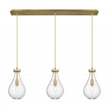 Innovations Lighting 123-451-1P-BB-G451-7CL - Owego - 3 Light - 37 inch - Brushed Brass - Linear Pendant