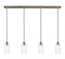Innovations Lighting 124B-4P-BB-G434-7CL - Crown Point - 4 Light - 49 inch - Brushed Brass - Linear Pendant